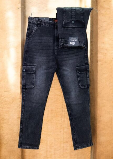 Knit Denim Cargo & Cargo Joggers for Men - এস কালার - Cargo