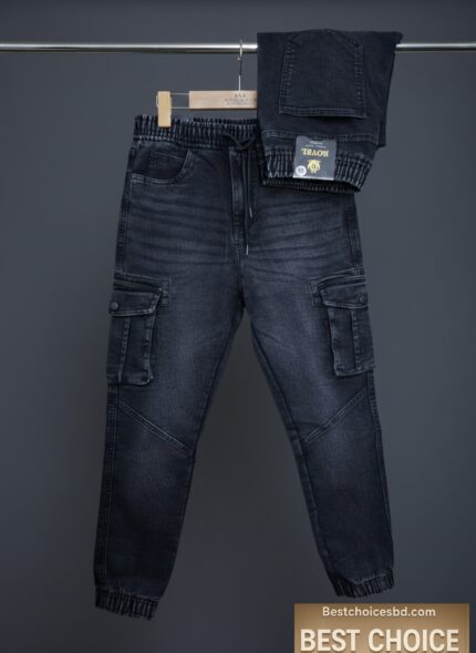 Denim Cargo & Joggers Pant - এস - Joggers