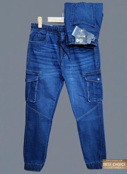 Denim Cargo & Joggers Pant - ব্লু - Joggers
