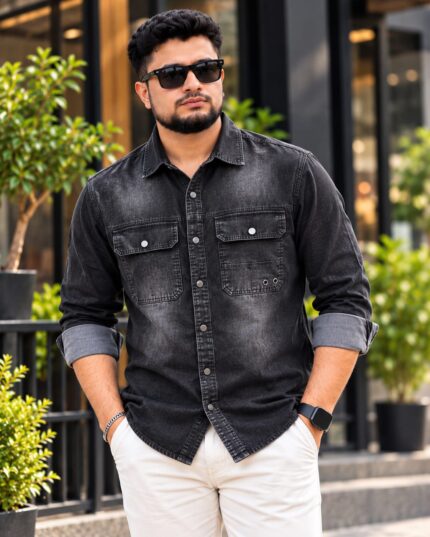 Denim Shirt Premium - Black fred