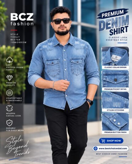 Denim Shirt for Men – Sky Light Grinding