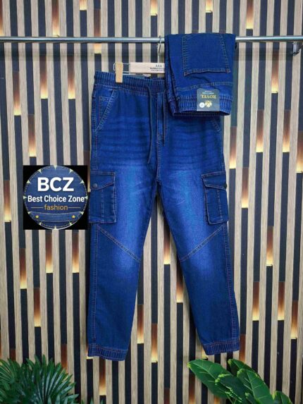 জিন্স জগার্স প্যান্ট - Deep Blue