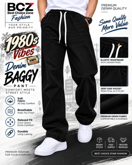 Baggy Jeans for Men – Black
