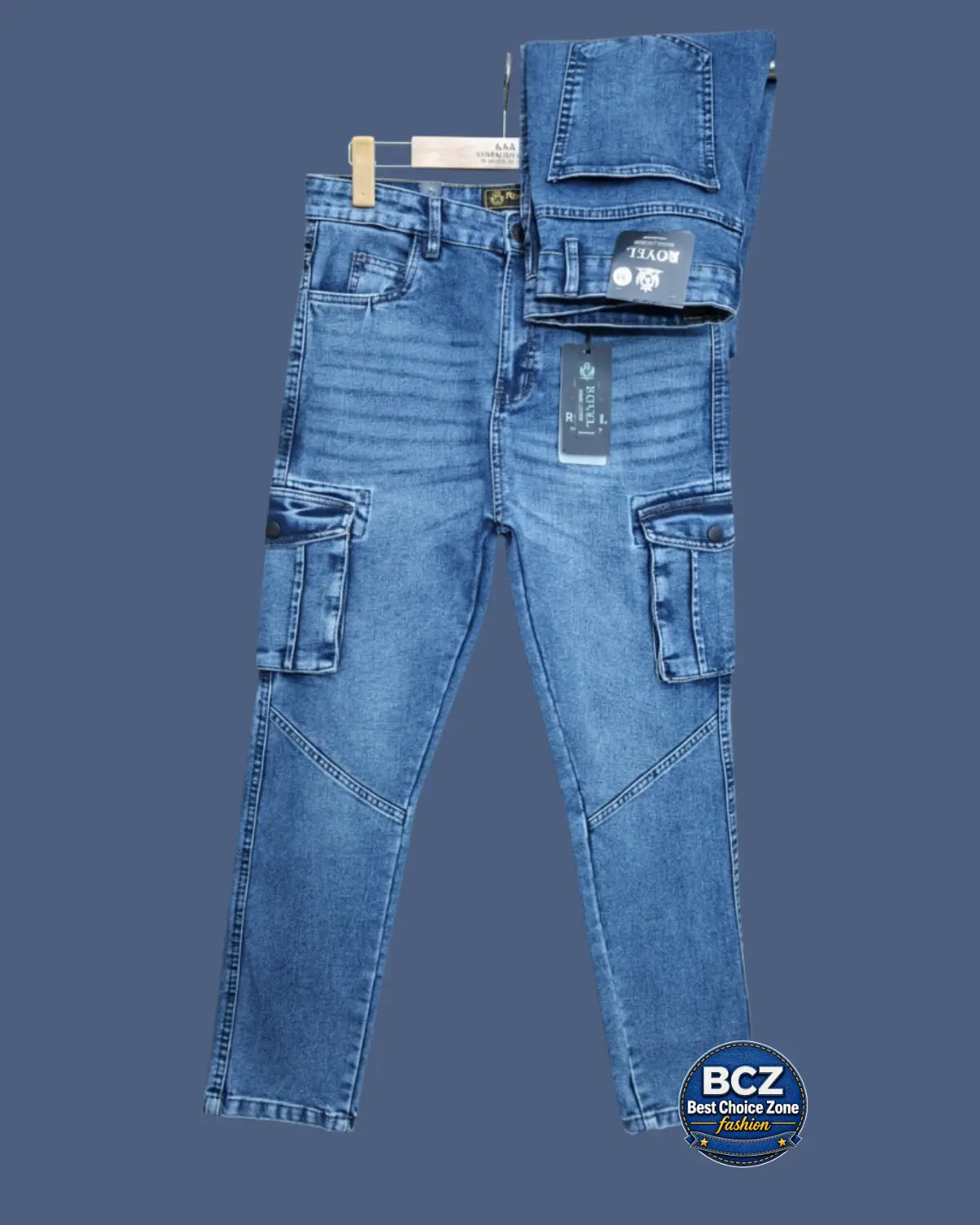 Knit Denim Cargo Pant Light Blue – Casual Denim Cargo Pants Knit Denim Cargo Pant Light Blue – Casual Denim Cargo Pants